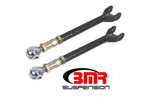 Warranty Included BMR 2008-2023 Challenger Lower Trailing Arms w/ On-Car Adj. Rod Ends - Black Hammertone - LTA112H