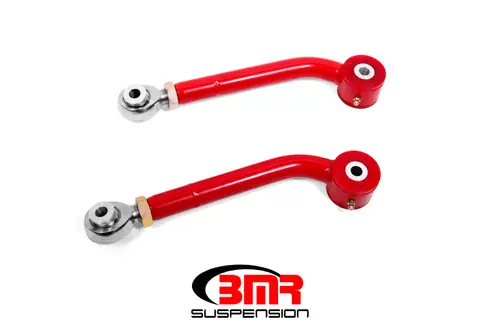 Buy Direct BMR 2008-2023 Challenger Upper Trailing Arms w/ Single Adj. Poly/Rod Ends - Red - UTA111R