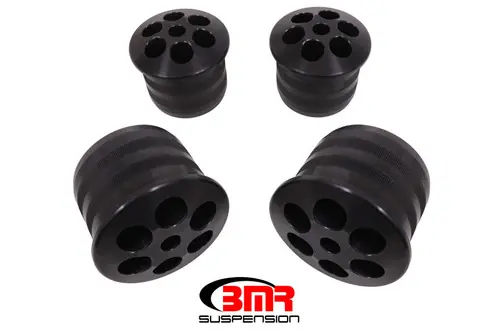BMR 2008-2023 Dodge Challenger Aluminum Rear Cradle Bushings Kit - Black Anodized - SCB112 Exclusive Offer