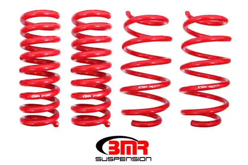 BMR 2008-2023 Dodge Challenger Lowering Springs 1.25in Drop - Set of 4 - Red - SP110R Bulk Order