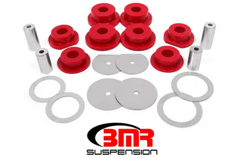 Weekend Sale BMR 2008-2023 Dodge Challenger Rear Cradle Bushing Kit Polyurethane - Red - SCB111
