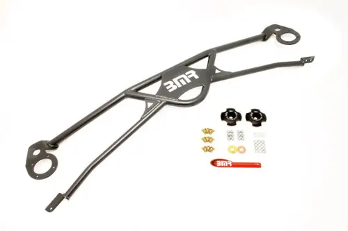 Secure Checkout BMR 2010-2011 5th Gen Camaro Front 4-Point Strut Tower Brace - Black Hammertone - STB016H