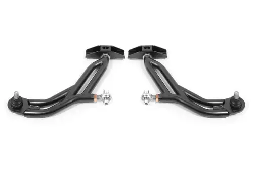 BMR 2010-2014 Ford Mustang Adj. Lower A-Arms w/ Delrin/Rod End / 18mm Tall Ball Joint - Black Hammertone - AA751H Exclusive Offer