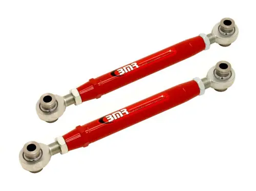 Wholesale BMR 2010-2015 5th Gen Camaro Rear Adj. Rod Ends Toe Rods - Red - TR004R