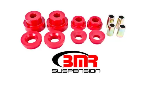 Seasonal Sale BMR 2010-2015 5th Gen Camaro Rear Cradle Pro Version Full Bushing Kit (Polyurethane) - Red - BK024