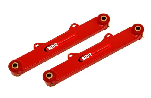 BMR 2010-2015 5th Gen Camaro Rear Non-Adj. Toe Rods (Polyurethane) - Red - TR002R Best Price
