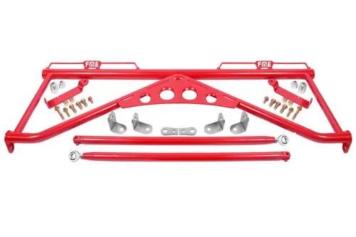 Price Drop BMR 2015-2023 S550 Mustang (2024+ S650 Mustang) Harness Bar - Red - HB760R