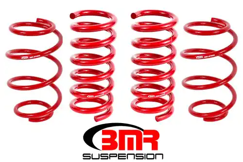 Cheap BMR 2015-2023 S550 Mustang (2024+ S650 Mustang) Performance Version Lowering Springs (Set Of 4) - Red - SP763R