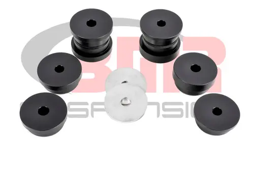 Today Only BMR 2015-2023 S550 Mustang (2024+ S650 Mustang) Rear Cradle Bushing Kit (Delrin) - Black - BK048
