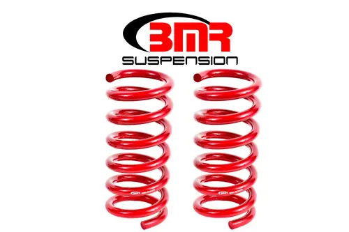 BMR 2015-2023 S550 Mustang (2024+ S650 Mustang) Rear Performance Version Lowering Springs - Red - SP082R Low Price