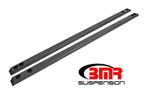 BMR 2015-2023 S550 Mustang (2024+ S650 Mustang) Super Low Profile Chassis Jacking Rails - Black Hammertone - CJR002H One Day Deal