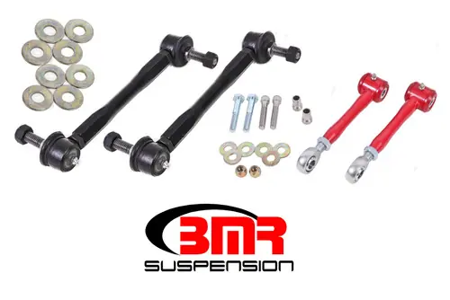 BMR 2016-2024 6th Gen Camaro Front and Rear Sway Bar End Link Kit - Red - ELK015R Shop Now