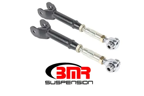 Free Delivery BMR 2016-2024 6th Gen Camaro Lower Trailing Arms w/ On-Car Adj. Rod Ends - Black Hammertone - TCA061H