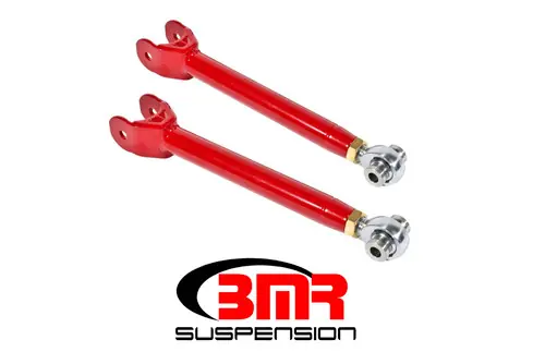 In Demand BMR 2016-2024 6th Gen Camaro Lower Trailing Arms w/ Single Adj. Rod Ends - Red - TCA060R