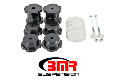 Holiday Sale BMR 2016-2024 6th Gen Camaro Rear Cradle Bushing Kit (Delrin) - Black - BK062