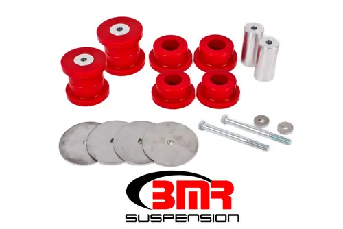 Money Back Guarantee BMR 2016-2024 6th Gen Camaro Rear Cradle Bushing Kit (Polyurethane) - Red - BK061