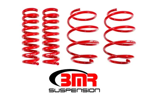 BMR 2016-2024 6th Gen Camaro V8 Performance Version Lowering Springs (Set Of 4) - Red - SP041R Brand New