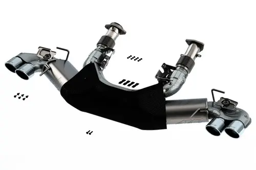 Borla 2020-2024 Chevrolet Corvette C8 6.2L ATAK 3in Exhaust System Dual Round A/C Tips 4inx 4.75in Wholesale