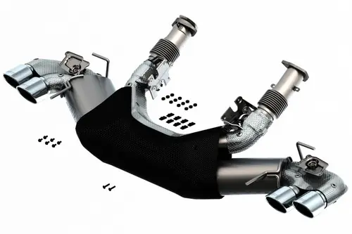 Borla 2020-2024 Chevrolet Corvette C8 6.2L S-Type Exhaust System Dual Round A/C Tips 4inx 4.75in Money Back Guarantee