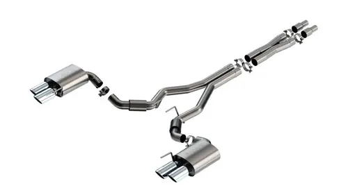 Borla 2024-2025 Ford Mustang GT 5.0L V8 3 in S-Type Catback Non-Active Exhaust- Chrome Quad Tip Authentic