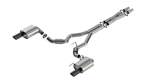 Affordable Borla 2024-2025 Ford Mustang GT 5.0L V8 w/o Active Exhaust S-Type Cat-Back Exhaust System - Black Chrome