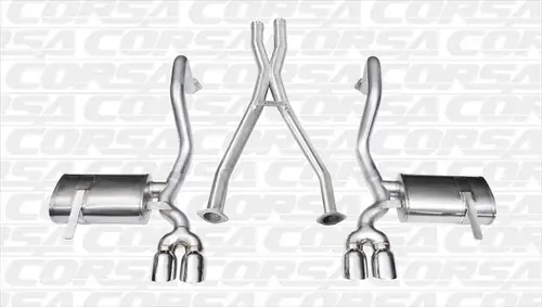 Worldwide Shipping Corsa 14114 Xtreme Polished Twin 3.5" Dual Rear Cat-Back + X-Pipe for 1997-2004 Chevy Corvette C5 Z06 5.7L V8