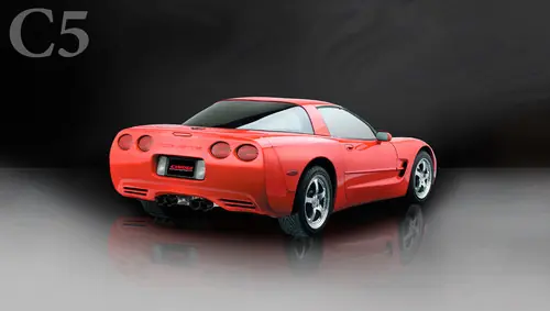 Buy Online Corsa 14114BLK Xtreme Black Twin 3.5" Dual Rear Cat-Back + X-Pipe for 1997-2004 Chevy Corvette C5 5.7L V8