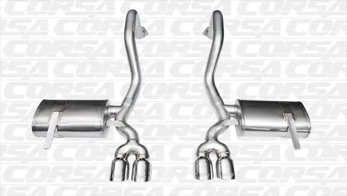 Corsa 14132 Xtreme Polished Twin 3.5" Dual Rear Axle-Back for 1997-2004 Chevy Corvette C5 Z06 5.7L V8 Get Yours
