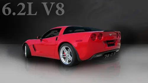 Corsa 14164BLK Sport Black Twin 4.0" Dual Rear Axle-Back for 2006-2013 Chevy Corvette C6 Z06 7.0L V8 Mega Sale