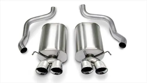 Latest Corsa 14169 Sport Polished Twin 3.5" Dual Rear Axle-Back for 2005-2008 Chevy Corvette C6 6.2L V8