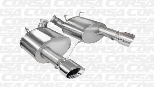 Big Sale Corsa 14317 Xtreme Polished Single 4.0" Dual Rear Axle-Back for 2011-2013 Ford Mustang Boss 302 5.0L V8
