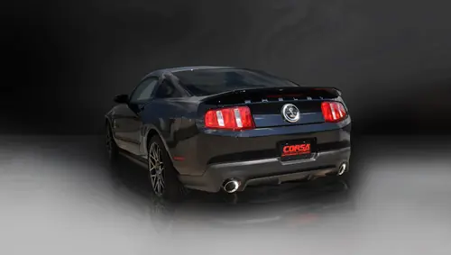 Best Seller Corsa 14320 Sport Polished Single 4.0" Dual Rear Axle-Back for 2011-2012 Ford Mustang Shelby GT500 5.4L V8