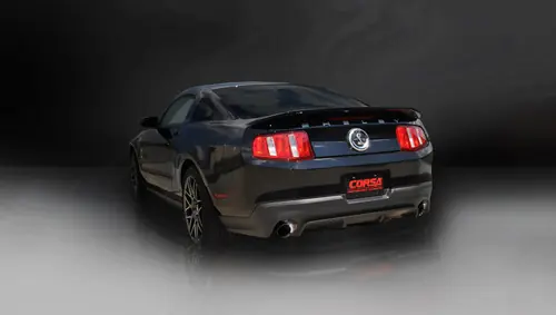 Low Price Corsa 14320BLK Sport Black Single 4.0" Dual Rear Axle-Back for 2011-2012 Ford Mustang Shelby GT500 5.4L V8