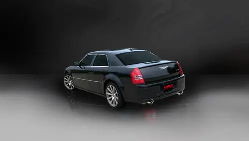Place Order Corsa 14440 Xtreme Polished Single 4.0" Dual Rear Cat-Back for 2005-2010 Chrysler 300 No Towing Hitch 6.1L V8