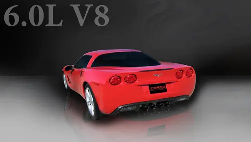 Corsa 14469BLK Xtreme Black Twin 3.5" Dual Rear Axle-Back for 2005-2008 Chevy Corvette C6 6.2L V8 Hot Deal