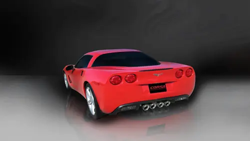 Corsa 14470 Xtreme Polished Twin 3.5" Dual Rear Axle-Back for 2009-2013 Chevy Corvette C6 6.2L V8 Free Delivery