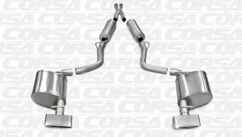 Corsa 14529 Xtreme Polished GTX2 Dual Rear Cat-Back for 2011-2014 Dodge Challenger RT 5.7L V8 Certified