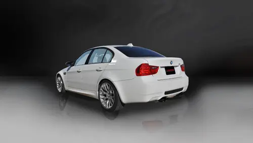 Corsa 14569BLK Sport Black Twin 3.0" Dual Rear Cat-Back for 2008-2012 BMW M3 E90 Modern