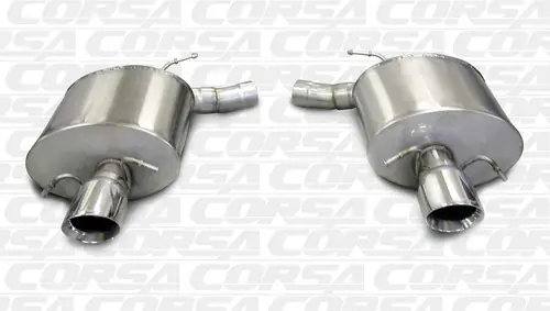 Corsa 14941 Sport Polished Single 4.0" Dual Rear Axle-Back for 2009-2014 Cadillac CTS V Sedan 6.2L V8 While Supplies Last