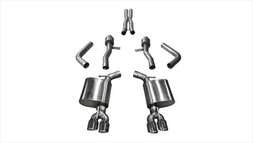 Corsa 2015-2023 Dodge Challenger Scat Pack 6.4L/SRT 392 6.4L/Hellcat 6.2L Dual Rear Exit Sport Exhaust w/ 3.5in Polished Tips 14987 Crafted