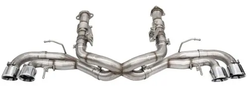 Affordable Corsa 2020-2024 Corvette C8 3in Xtreme Cat-Back Exhaust 4.5in Pol Quad Tips - Integrates stock AFM Valve