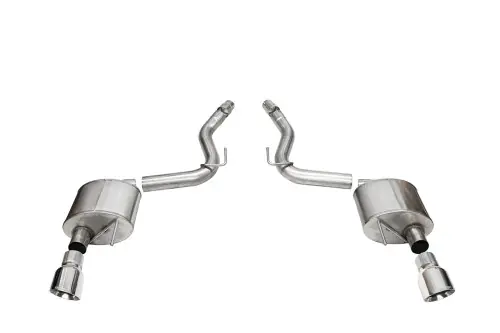 Corsa Sport 3.0in Axle-Back Exhaust 4.5in Slash Polished Tips | 2024+ Mustang GT Coupe (w/o Active Valves) - 21252 Same Day Shipping