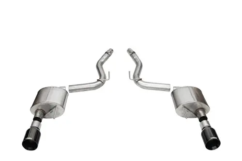 Corsa Sport 3.0in Axle-Back Exhaust 4.5in Straight Black Tips | 2024+ Mustang GT Coupe (w/o Active Valves) - 21253BLK Certified