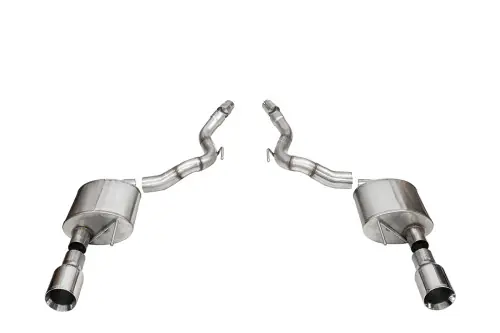 Mega Sale Corsa Sport 3.0in Axle-Back Exhaust 4.5in Straight Polished Tips | 2024+ Mustang GT Convertible (w/o Active Valves) - 21273
