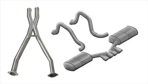 CORSA Sport Polished Twin 3.5" Dual Rear Axle-Back + X-Pipefor 1997-2004 Corvette C5 Base / Z06 5.7L V8 #14139CB Exclusive Offer