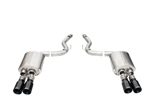 Mega Sale Corsa Sport Valved 3.0in Axle-Back Exhaust Quad 4in Black Straight Tips | 2024+ Mustang GT Coupe (w/ Active Valves) - 21262BLK