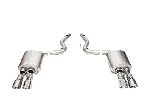 Corsa Sport Valved 3.0in Axle-Back Exhaust Quad 4in Polished Slash Tips | 2024+ Mustang GT Coupe (w/ Active Valves) - 21261 Holiday Sale