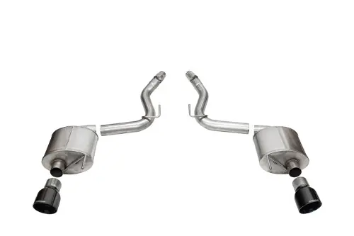 Free Shipping Corsa Touring 3.0in Axle-Back Exhaust 4.5in Slash Black Tips | 2024+ Mustang GT Coupe (w/o Active Valves) - 21256BLK