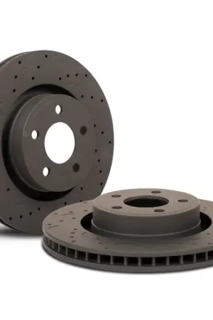 Exclusive Offer HAWK Talon Rear Rotors Slotted & Drilled - 2013-2018 Focus ST #HTC4280