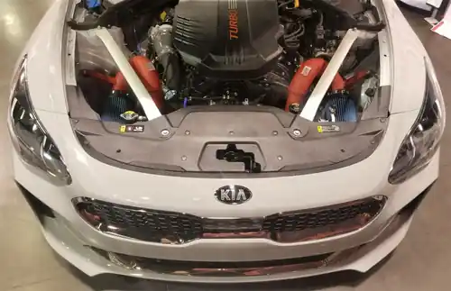 Injen 2018-2023 Kia Stinger 3.3L Twin Turbo Wrinkle Red Short Ram Air Intake - SP1350WR Markdown